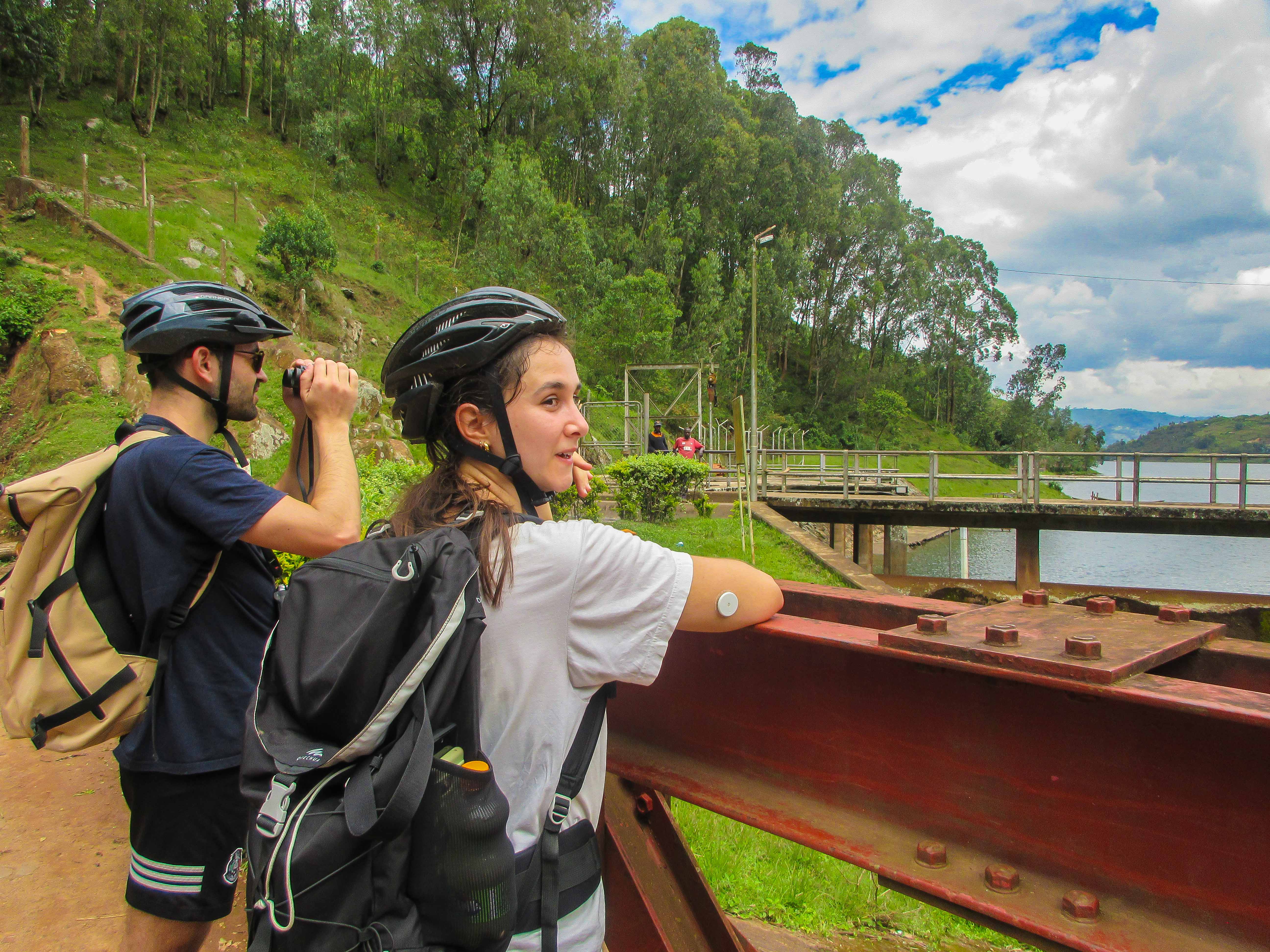 Cycling along Lake Kivu