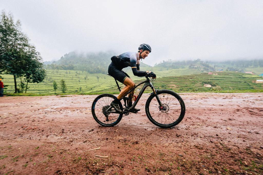 Cycling through tea plantations
