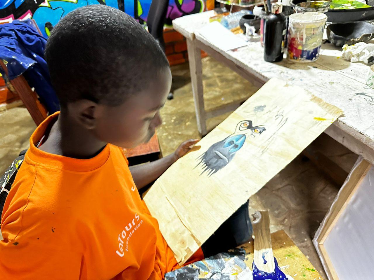 Kids creating art inspired by nature